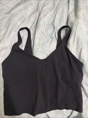 lululemon athletica Black Scoop Neck Sports Crop